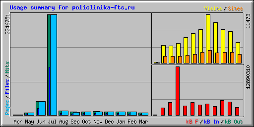 Usage summary for policlinika-fts.ru